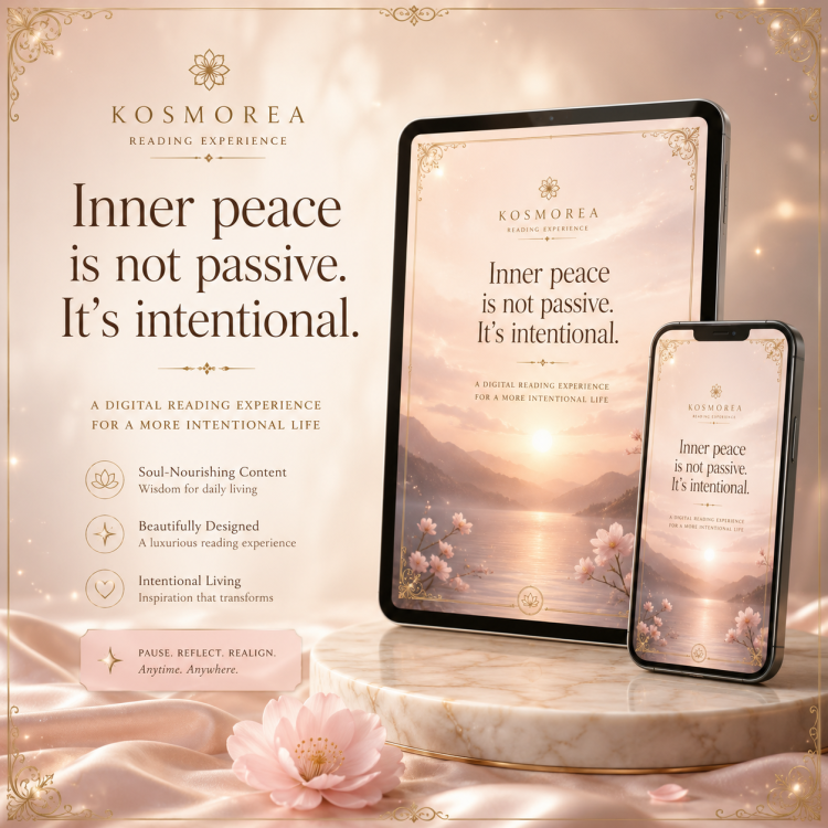 Inner peace is not passive.  It’s intentional.